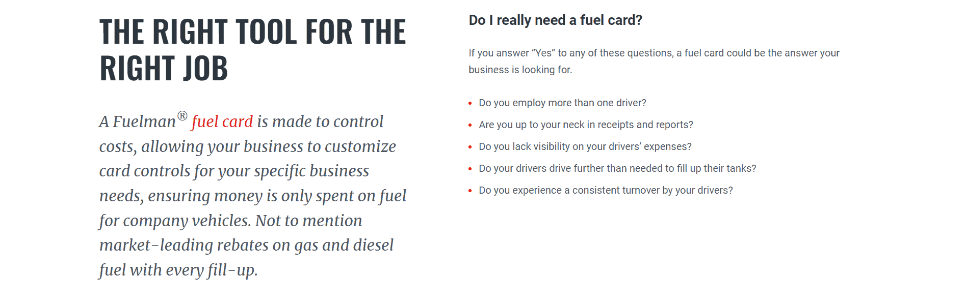 Why Choose Fuelman?