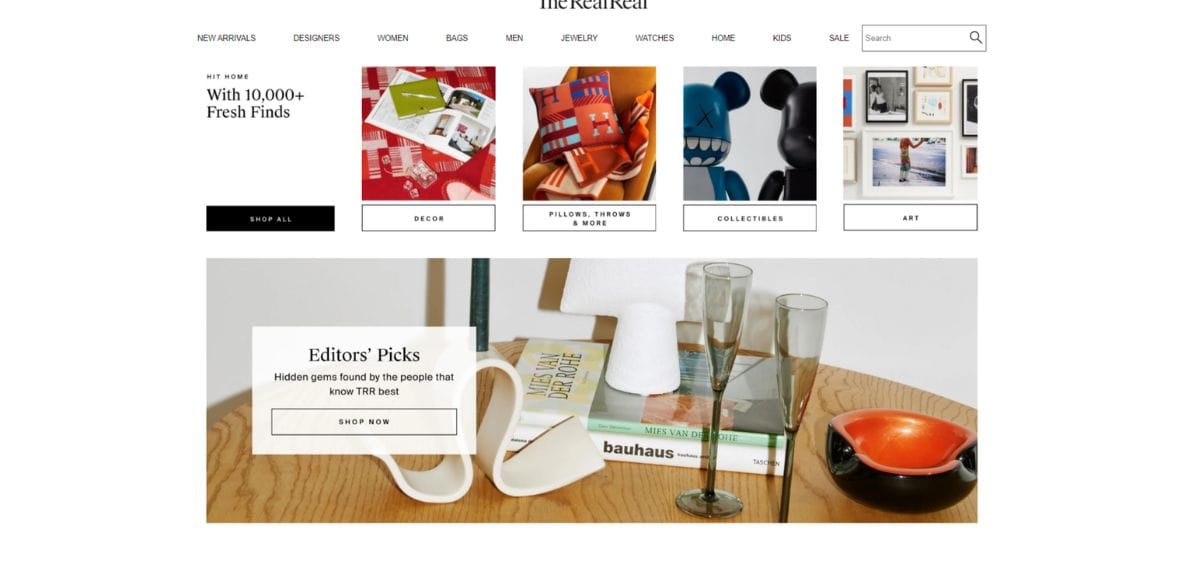 the realreal product range