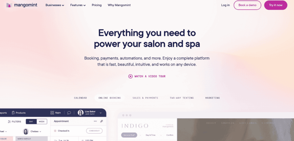 best spa booking solution - Mangomint