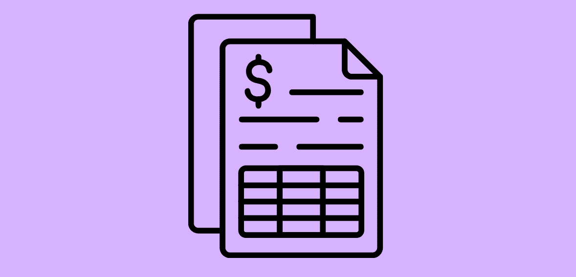 Invoice document icon representing Host Merchant Services payment solutions and merchant processing.