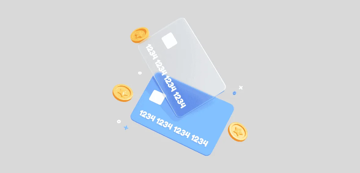 Contactless payment card with coins, showcasing secure merchant payment solutions for Host Merchant Services.