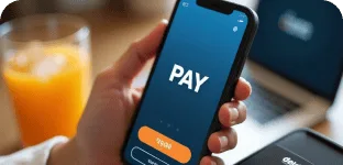 Mobile payment app on smartphone screen showcasing digital payment solution.