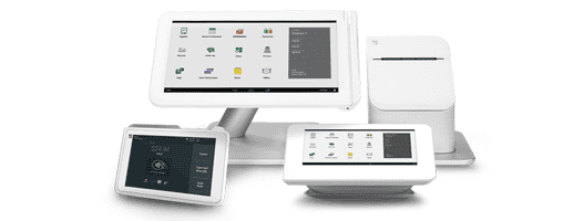 Mobile point of sale terminal with integrated payment processing technology for merchants.