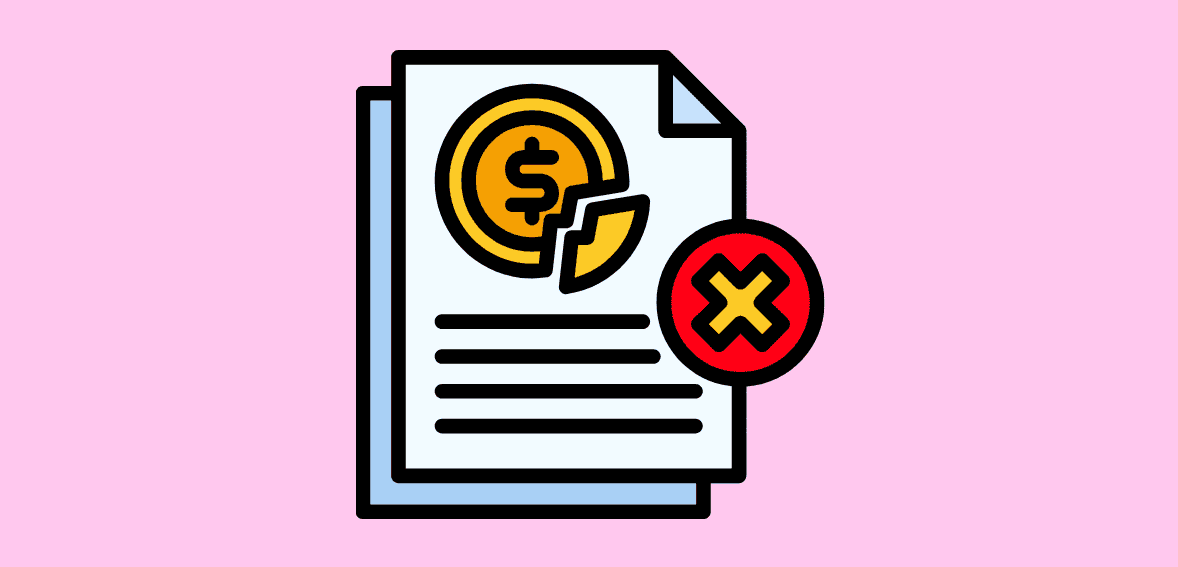 High-risk credit card fraud document with red cross symbol, susceptible to fraud detection issues.