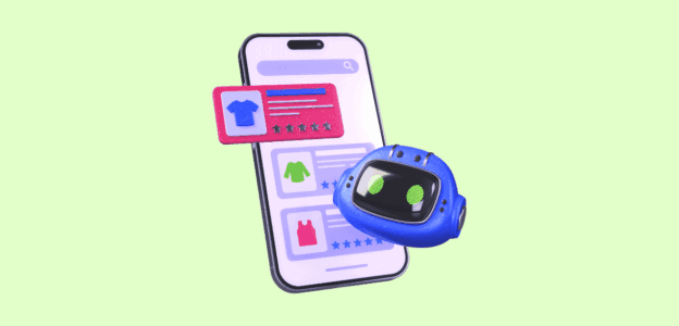 Mobile ecommerce shopping with chatbot and product reviews for Host Merchant Services.
