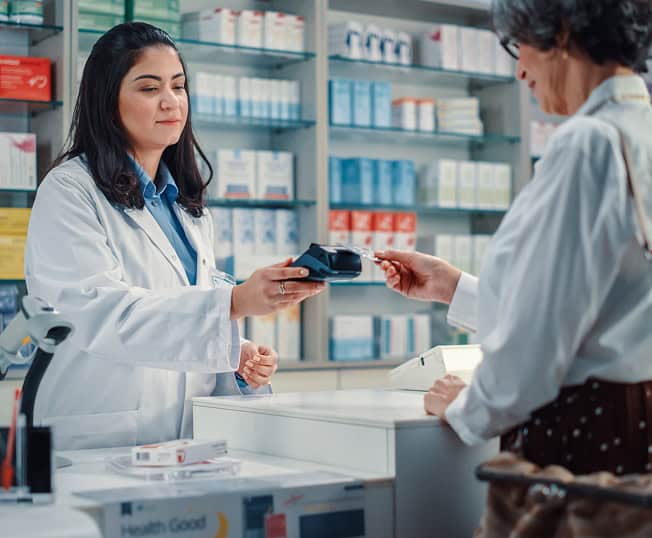 Secure card payment processing for pharmacies and retail businesses.