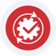 Secure payment processing logo with checkmark and gear icon.