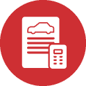 Secure credit card processing device on red background.