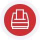 Red credit card terminal on tabletop for payment processing.