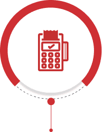 Secure payment terminal for merchant transactions at Host Merchant Services.