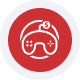 gaming gambling icon11 Red credit card processing icon for Host Merchant Services.