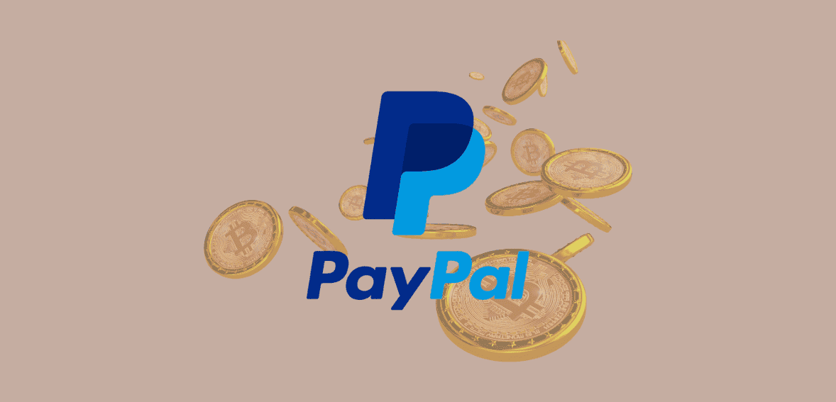 Pocket PayPal logo with falling bitcoin coins, emphasizing online payment solutions.