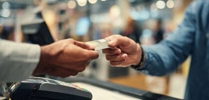 Secure credit card transaction at a retail POS system.