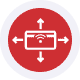 Secure payment processing icon with card and device for merchant services.