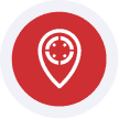 Red location pin icon representing Host Merchant Services with payment solutions.