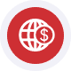 web hosting icon2 Secure payment processing icon with dollar sign and globe for merchant services.