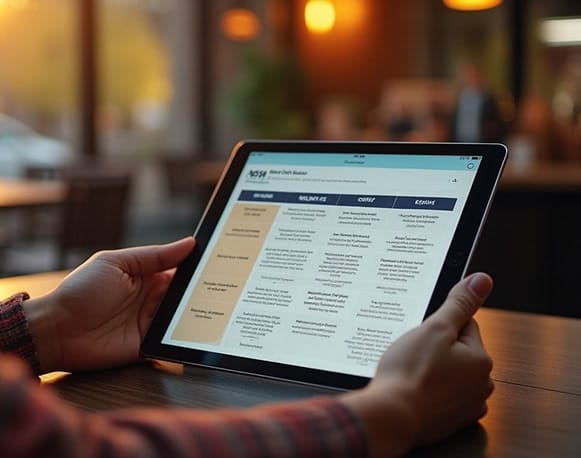 Flexible credit card processing solutions on a tablet for small businesses.