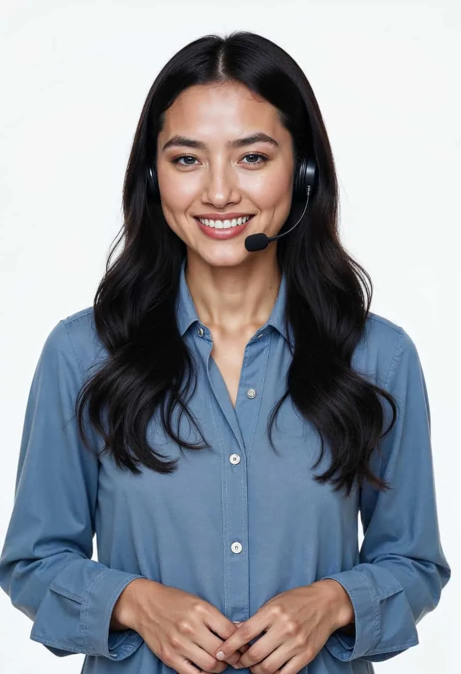 Reliable Host Merchant Services customer support representative with headset.