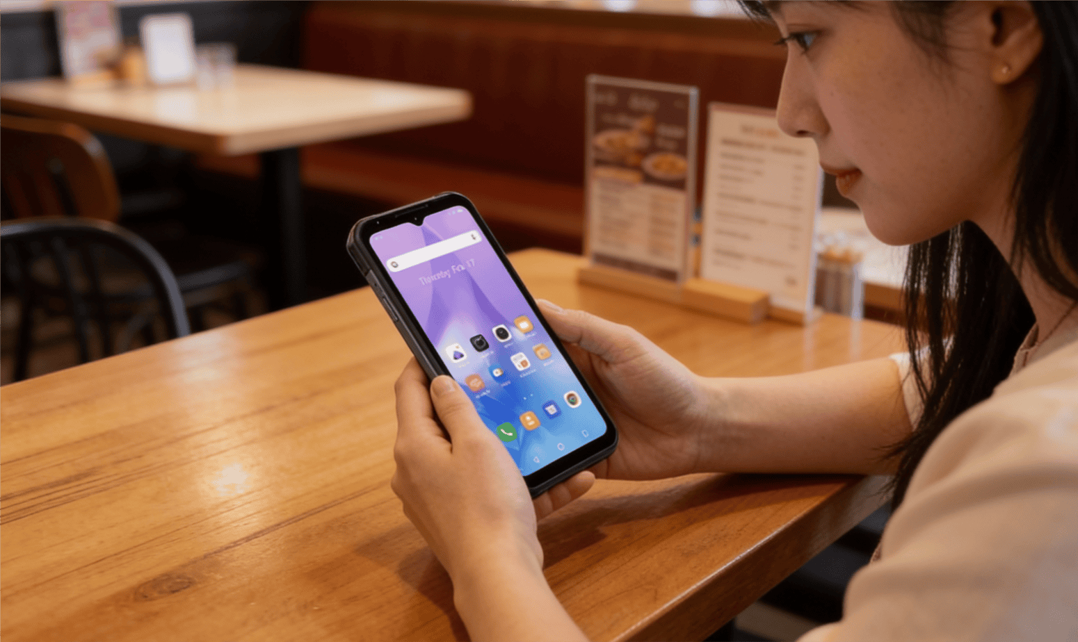 Mobile payment processing at a restaurant with Host Merchant Services support.