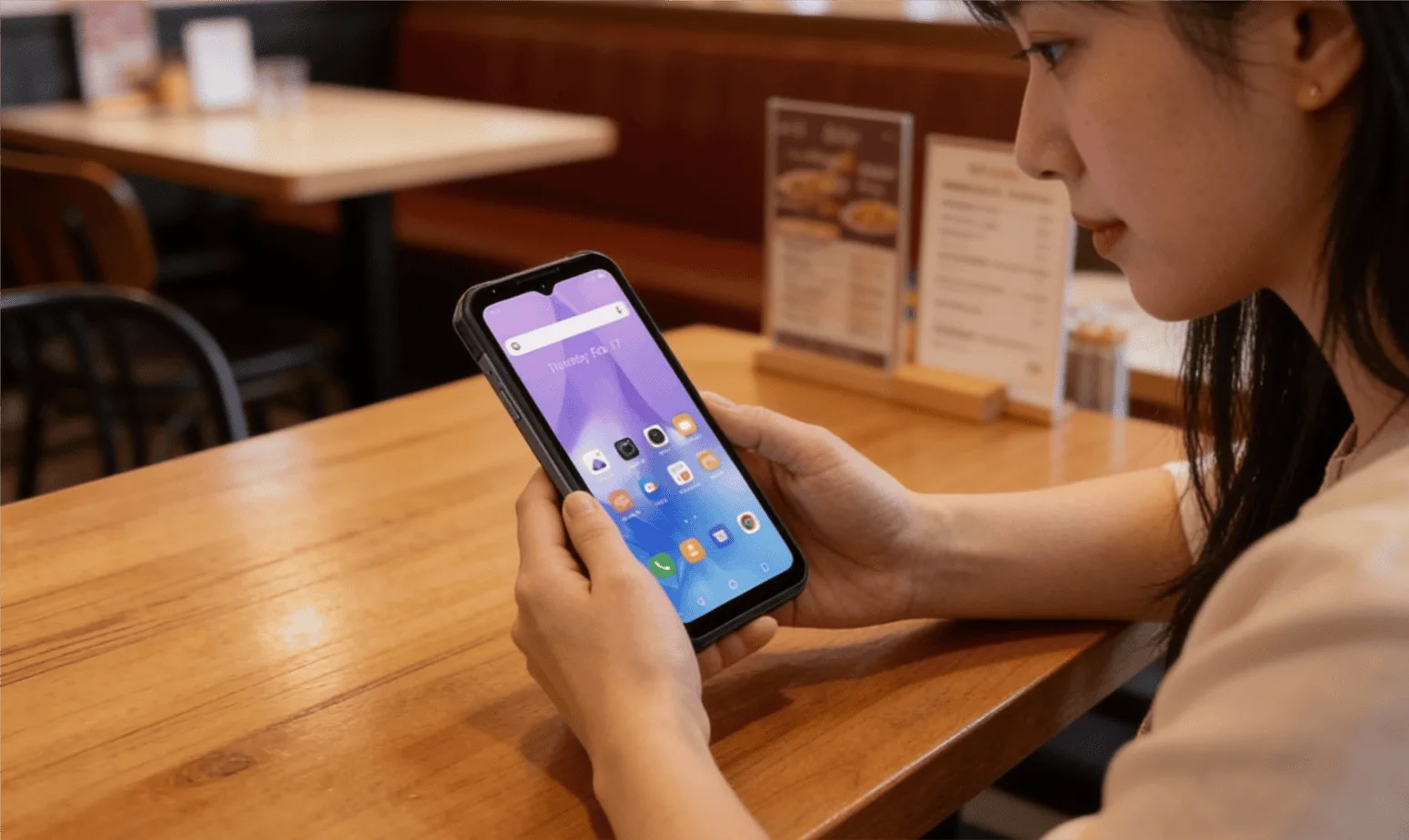 Mobile payment processing at a restaurant with Host Merchant Services support.