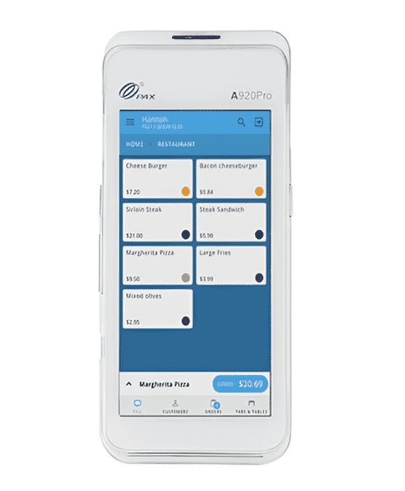Mobile point of sale payment processing device for restaurants and retail.