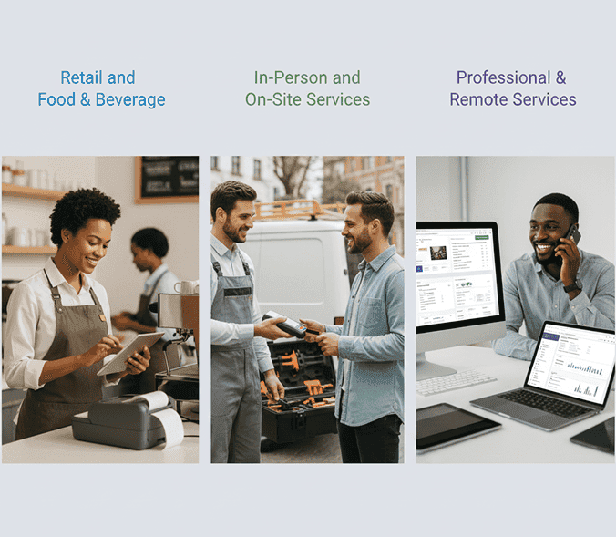 Secure payment processing for retail, on-site, and remote services by Host Merchant Services.