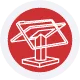 Red host merchant services logo with credit card and shopping cart icon.