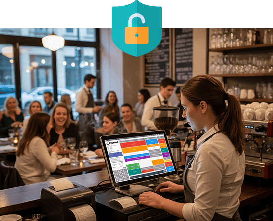 Secure payment processing for restaurants and cafes with Host Merchant Services.