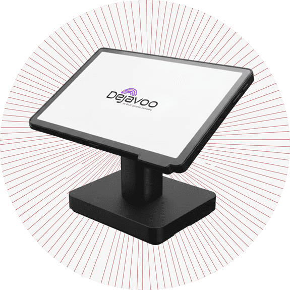 Touchscreen payment terminal with Degaroo logo for Host Merchant Services, optimized for seamless transactions.