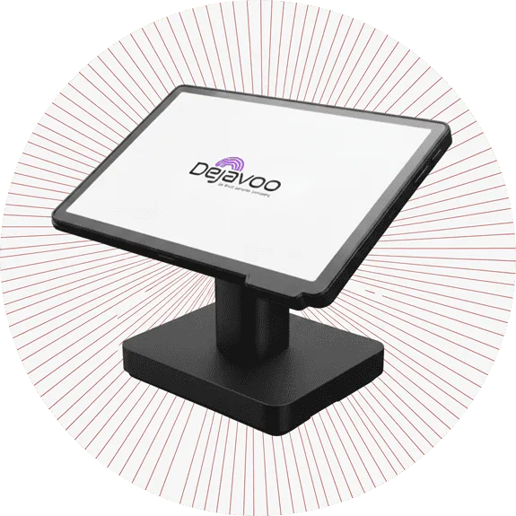 Touchscreen payment terminal with Degaroo logo for Host Merchant Services, optimized for seamless transactions.