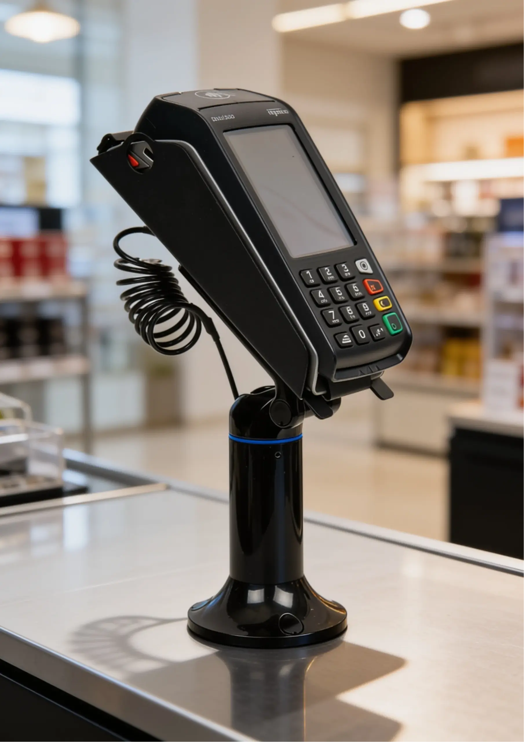Ingenico Desk 5000 countertop payment terminal supporting server and clerk ID management for transaction tracking