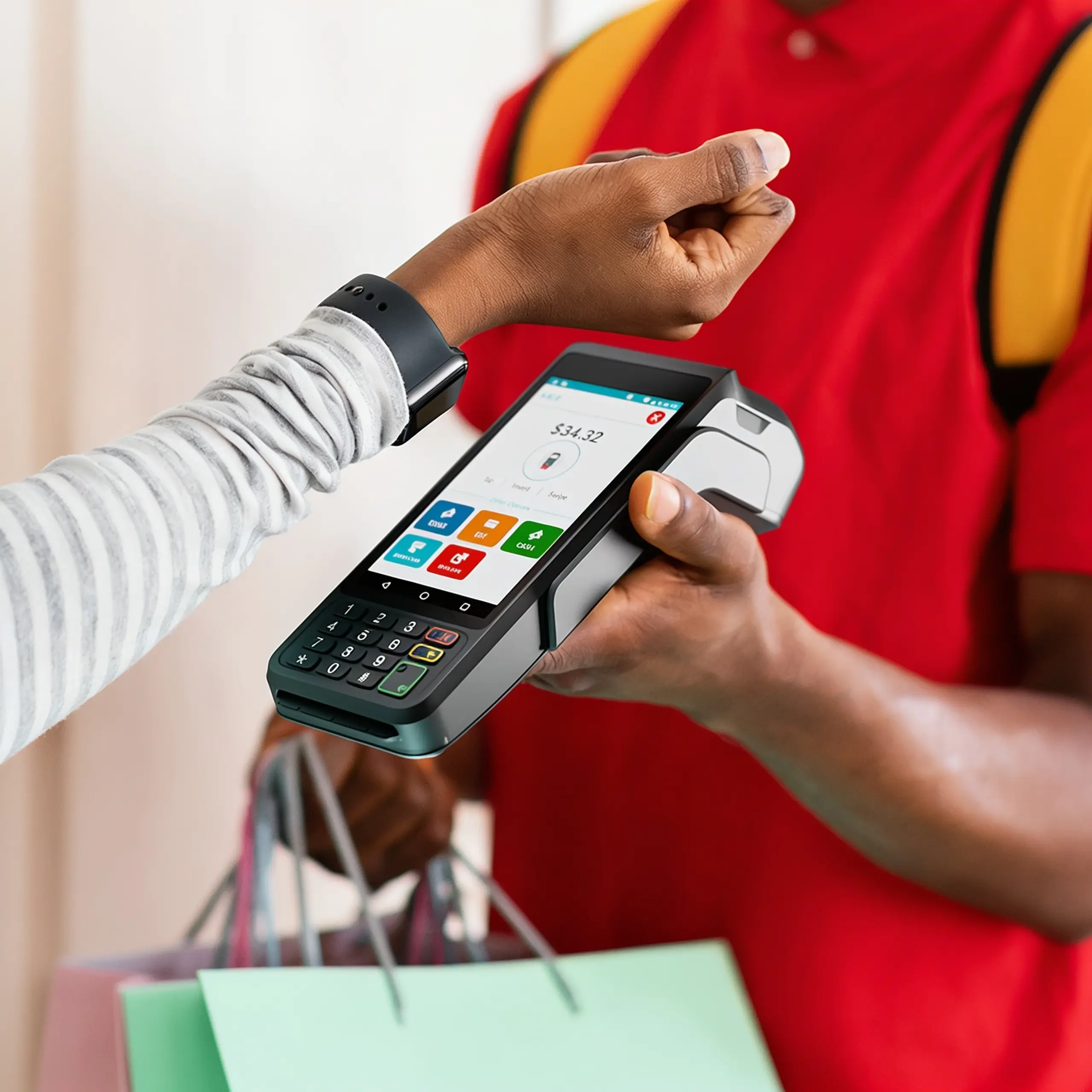 Dejavoo P3 PIN pad payment terminal supporting credit card sales, refunds, voids, and transaction management