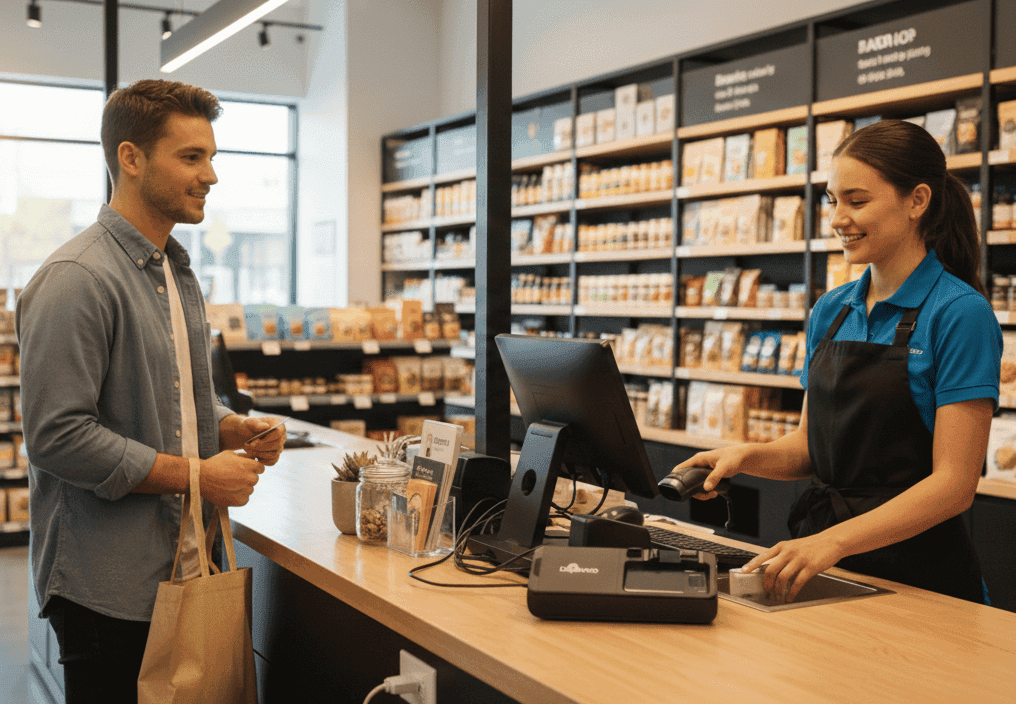 Fast, secure payment processing with Host Merchant Services in retail stores.