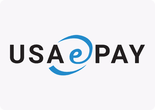 USAePay Secure USAePay payment processing logo for merchant services and online transactions.