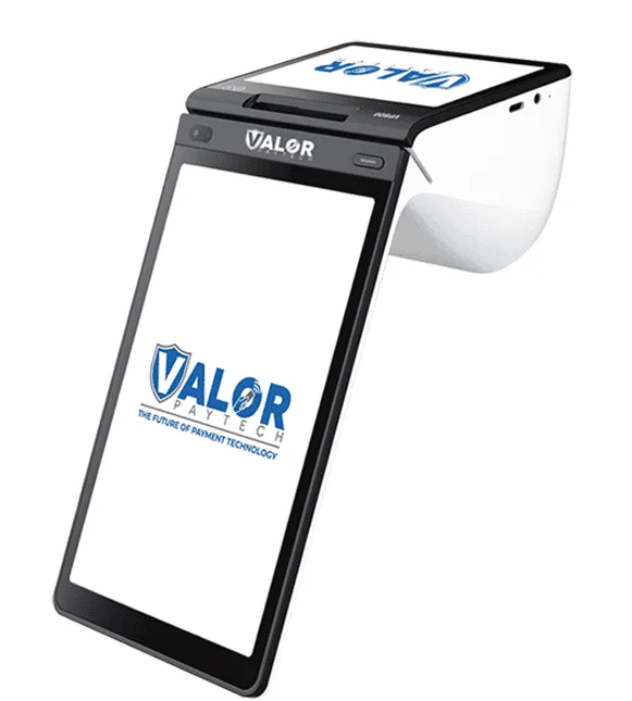 Secure mobile payment solution with Valor PayTech card reader for businesses.