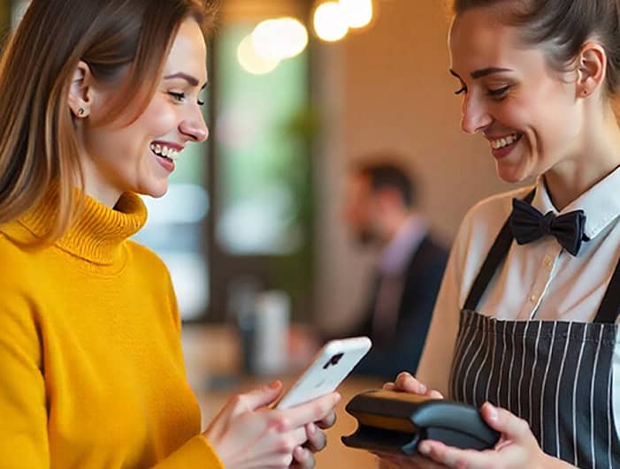 Contactless payment processing for hospitality businesses with Host Merchant Services.