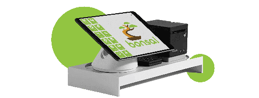 Point of sale payment terminal with card reader and POS system for merchants.
