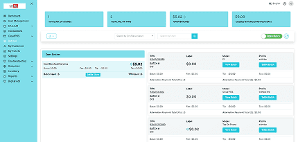 Secure online payment processing dashboard for Host Merchant Services.