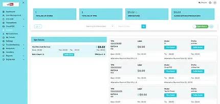 Secure online payment processing dashboard for Host Merchant Services.
