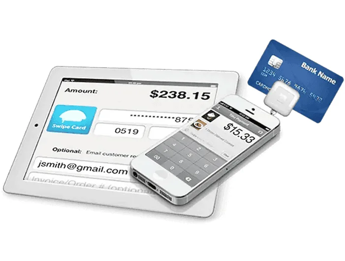Contactless payment with tablet and smartphone for merchant services and credit card processing solutions.