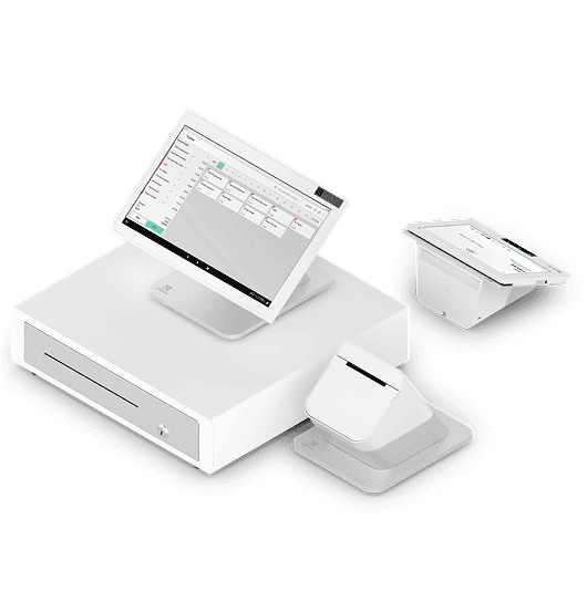 Touchless payment POS system with touchscreen interface for seamless transactions.