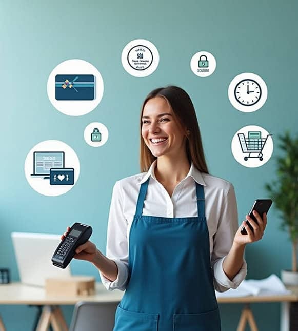 Secure mobile payment processing for small businesses and merchants.
