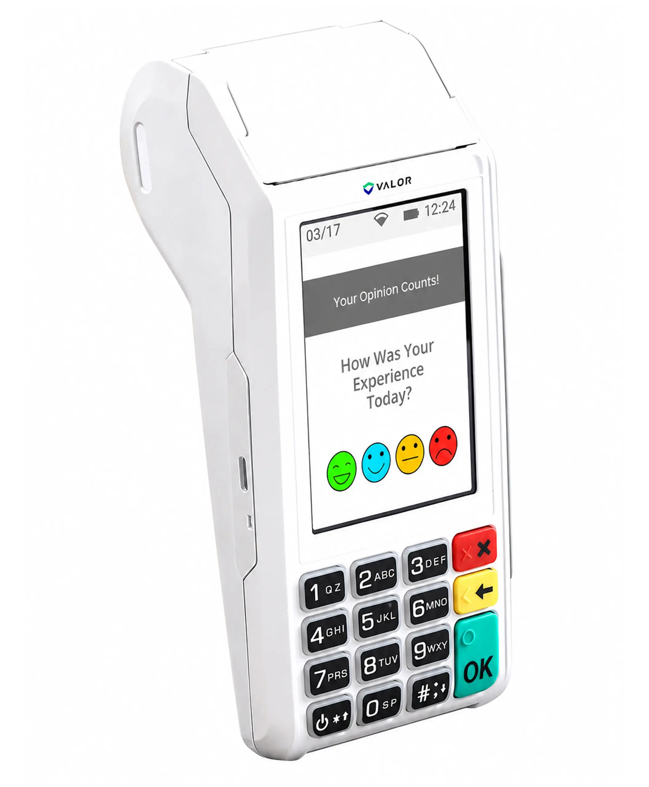 Valor VL110 POS terminal supporting ticket payment completion and pre-sale ticket generation
