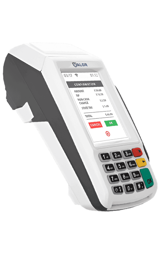 Card payment terminal for Host Merchant Services, secure payment processing device.