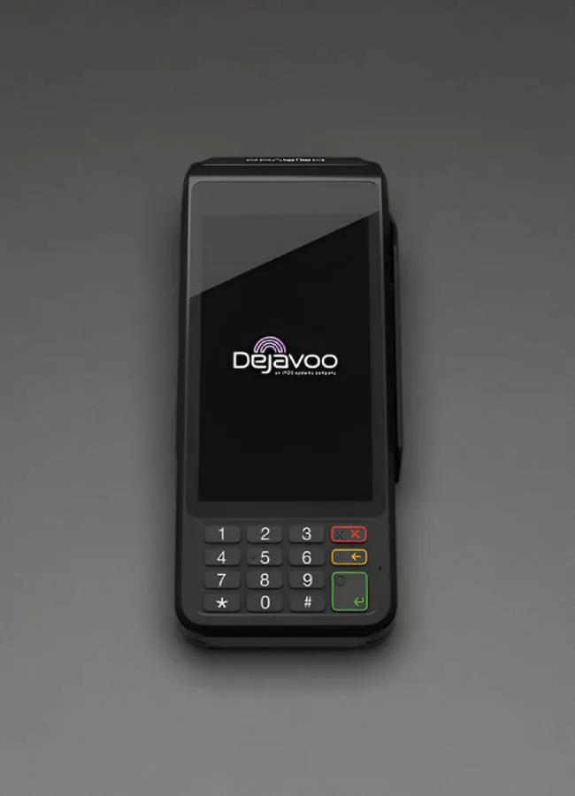 Portable payment terminal for seamless credit card processing at business locations.