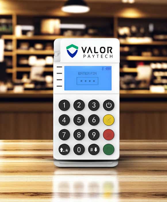 1. Portable payment terminal for merchant transactions.