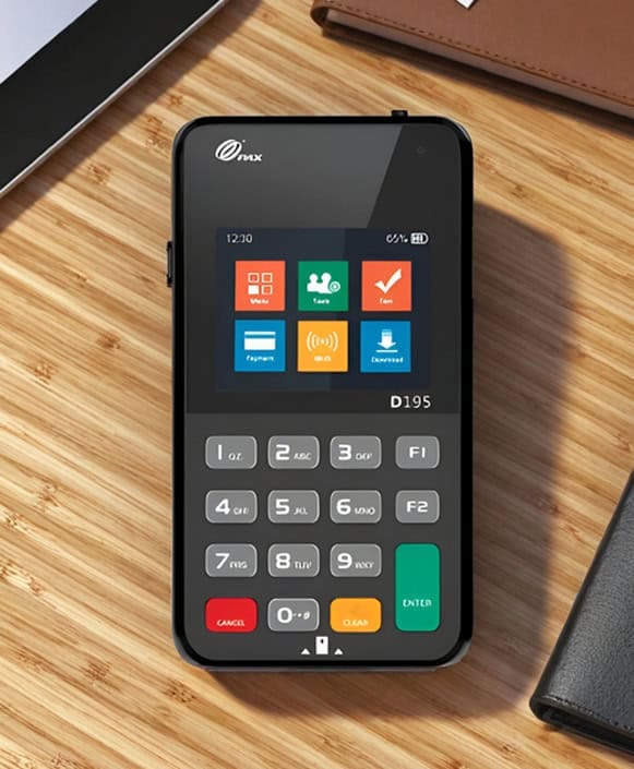 Portable payment terminal for Host Merchant Services, ideal for small business transactions.