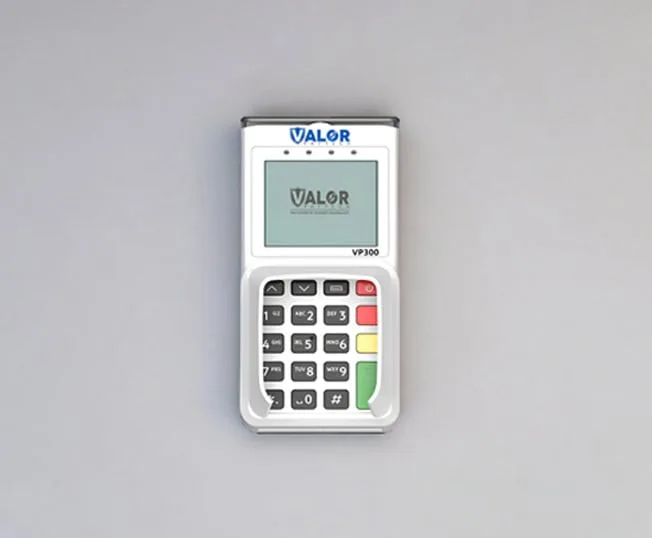 Portable credit card terminal for Host Merchant Services payment processing.