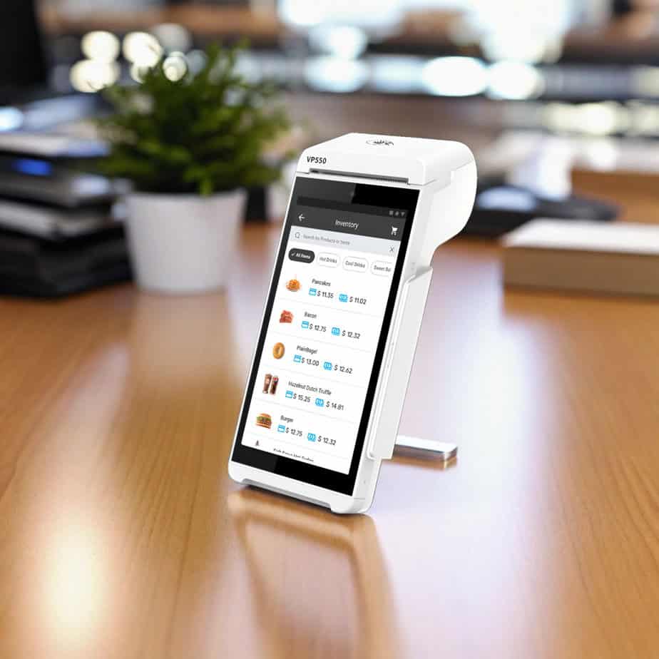 Mobile point of sale terminal for Host Merchant Services, ideal for quick payments.