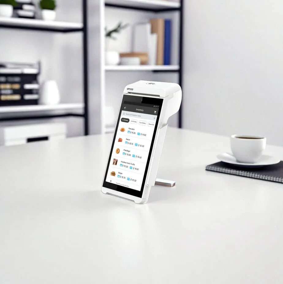 Mobile payment terminal for Host Merchant Services, accepting credit card payments seamlessly.